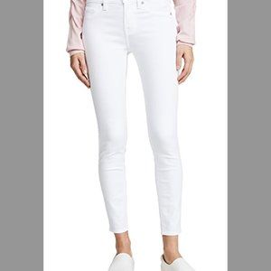 7 for All Mankind white skinny jeans